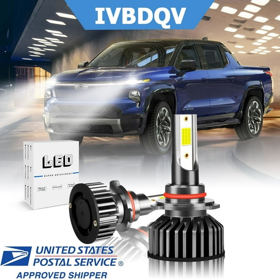 IVBDQV 9005 HB3 LED Headlight Bulbs for Chevy Silverado 2500 1999-2018 High Beam 6000K White 2pcs