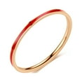 thumbnail image 2 of Oefntac Rings Temperament Versatile 1MM Thin Titanium Steel Ring Female Fashion Plain Ring Tail Ring Jewelry, 2 of 2