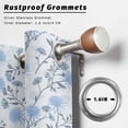 thumbnail image 2 of Outdoor Curtains for Patio Waterproof, Blue Spring Floral Outdoor Privacy Panels Grommet, Flowers Leaves Pastoral Botanical Blackout Outside Curtains for Porch/Cabana/Pergola/Gazebo 54"x95", 1 Panel, 2 of 8