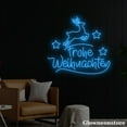thumbnail image 2 of Glowneon Frohe Weihnachten Neon Sign, Merry Christmas LED Sign, Reindeer Neon Light, 2 of 5
