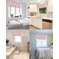 thumbnail image 5 of Pink Coastal Shell Curtain Valance for Windows/Living Room/Kitchen/Bathroom/Café, Short Rod Pocket Tier Curtain Window Treatment Panel Summer Beach Ocean Nautical Topper Curtain 54''x18'', 5 of 6