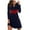 Navy, variant on Augper Valentine's Day Print Sexy For Women Fashion Casual Round-neck Long Sleeve Pullover Dress