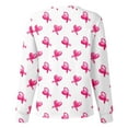 thumbnail image 4 of Scrubs for Women with Pockets, Moisture Wicking Holiday Scrub Tops, Stretch Plus Size Nurse Uniform Shirts Breast Cancer Awareness White S, 4 of 5