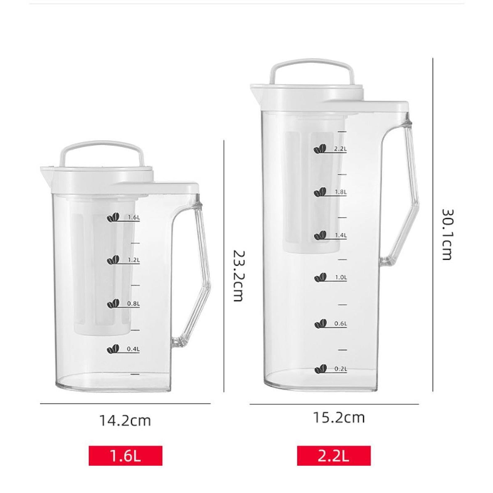 Baoblaze Cold Brew Coffee Maker Iced Coffee Brewer for Lemon Water Kitchens Household 2.2L
