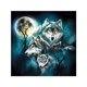 thumbnail image 1 of 5D DIY diamante pintura Lobo mosaico 5D punto de cruz cuadrado taladro bordado decoración imagen artesanía Kearding JJ13334-00, 1 of 6