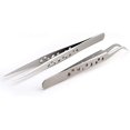 thumbnail image 1 of Professional Tweezers Two-piece Electronics Industrial Anti-static Curved Straight Tip Precision Stainless Forceps Phone Repair Hand Tools2pcs, 1 of 4