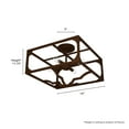 thumbnail image 6 of Hunter - Highland Hill 4-light Textured Rust, Large Flush Mount Light, Dimmable, Formal Style, Square Shaped, for Bedrooms, Dining, Living Rooms - 19984, 6 of 7