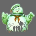 thumbnail image 2 of Junior's Ghostbusters Halloween Stay Puft Marshmallow Man Graphic Tee Charcoal 2X Large, 2 of 3