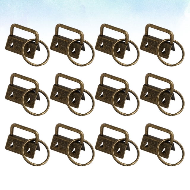 OULII 50Pack Fastener Key Fob Clips Chocolate DIY Design Prevent Line Slipping for Craft Projects