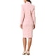 thumbnail image 3 of Conjunto de falda de dos piezas para mujer, traje de negocios, blusa de manga larga, chaqueta tipo blazer, falda lápiz, talla XS, color rosa albaricoque, 3 of 5