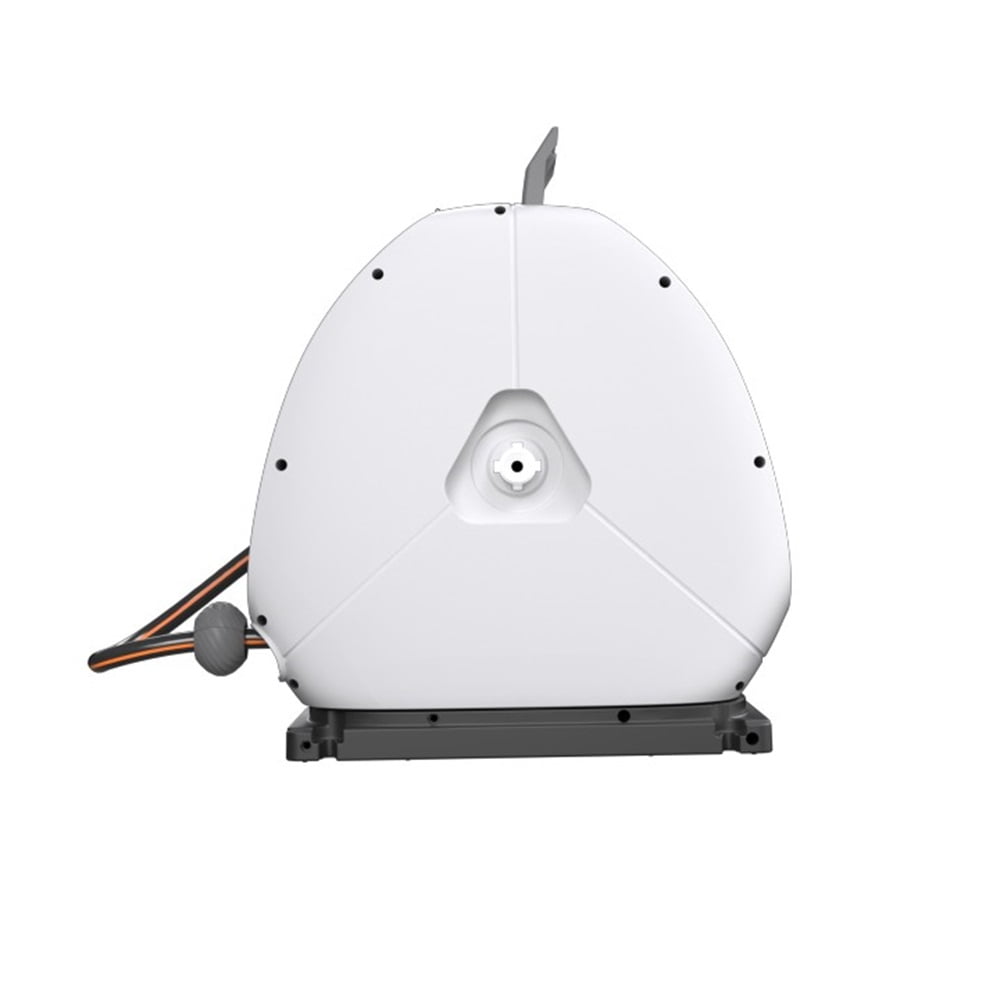Giraffe Tools Ground Mounted Retractable Garden Hose Reel-1/2in-82ft, Light Grey