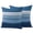 Blue White, variant on Outdoor Pillow Covers 20x20 Set of 2, Teal Blue Green Waterproof Patio Throw Pillow Covers for Couch Sofa Chair, Modern Ombre Minimalism Abstract Stripes Decorative Pillowcases for Throw Pillows