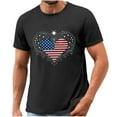 thumbnail image 5 of Tnhcen Men's 4th of July USA Flag Graphic Tee Summer Patriotic Novelty V-Neck Cotton Shirt S-3XL, 5 of 5