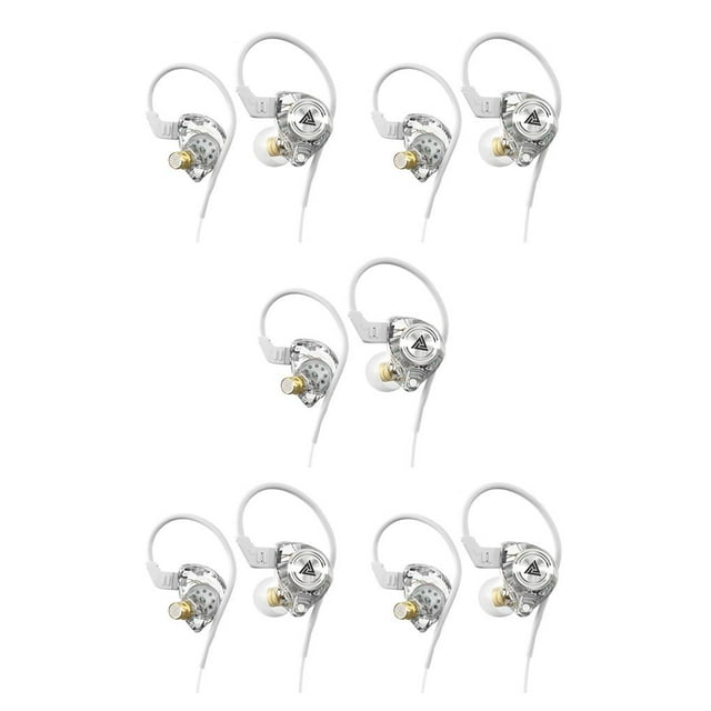 Guardoinrt AK3 FiLe Wired Earbuds In Ear 3.5mm Music Sound Cellphone Earphone Running Headset Replacement with Eaps White 5Set