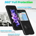 thumbnail image 2 of for Samsung Galaxy Z Flip5 5G 2023 Case,Slim Liquid Silicone Couple Ring Kickstand Soft Anti-Scratch Microfiber Lining Protection Bumper Case for Galaxy Z Flip5 (Black), 2 of 8