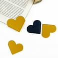thumbnail image 5 of TNOBHG Faux Leather Heart Bookmark 2pcs Simple Heart Shape Bookmarks Handmade Artificial Leather Label Notepad Label Book Reading Bookmarks Wipe Clean, 5 of 8