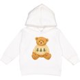 thumbnail image 2 of Inktastic Vintage Teddy Bear in Sweater with Christmas Trees Toddler Hoodie, 2 of 4