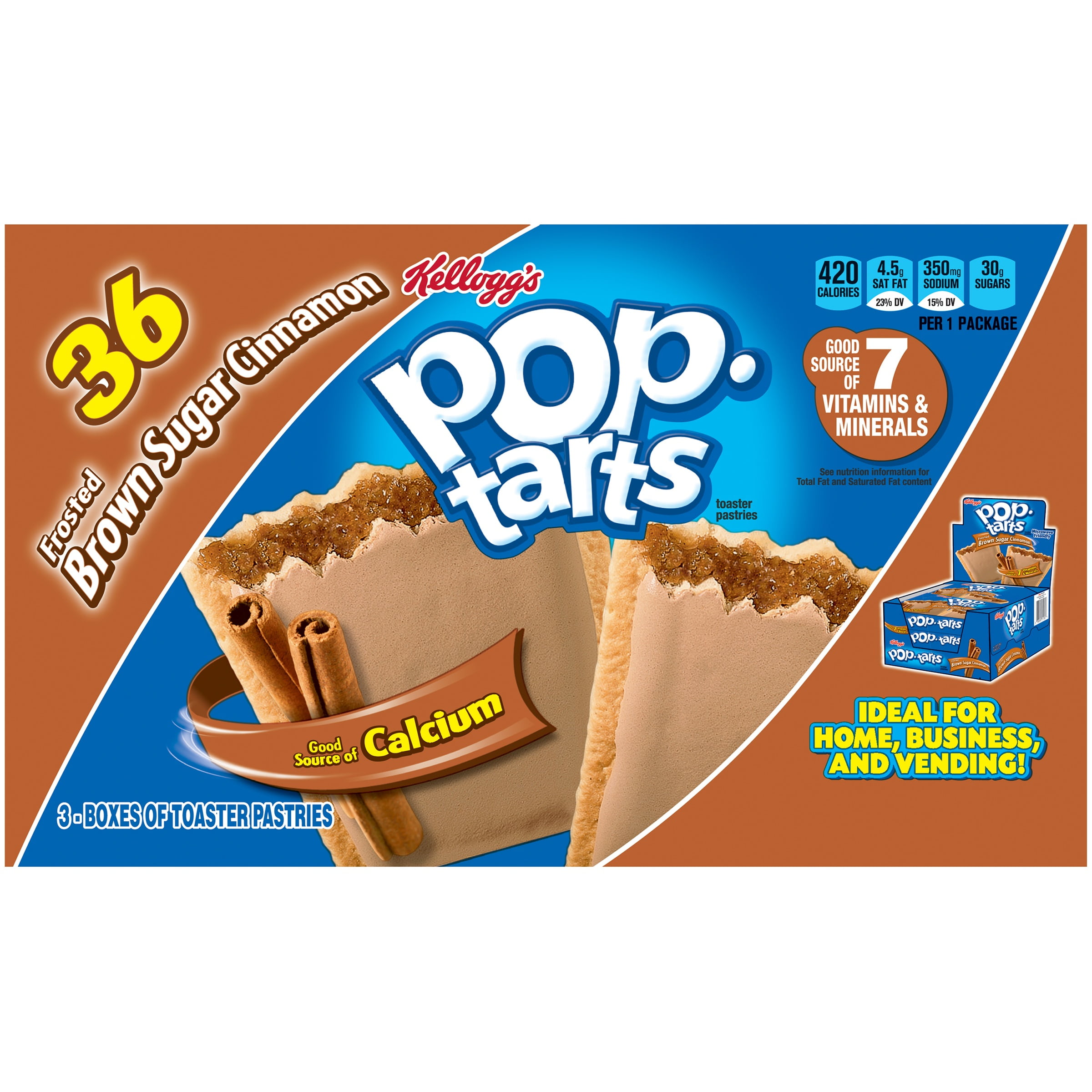 Kellogg's PopTarts Frosted Brown Sugar Cinnamon Toaster Pastries 322
