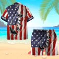 thumbnail image 4 of Costume Cosplay Pattern 3D Fishing Hooked American Flag Custom Beach Shorts Swim Trunk, 4 of 7