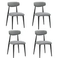 thumbnail image 3 of Curved Backrest Metal Frame Dining Chairs Set of 4 - Grey, 3 of 5