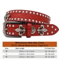 thumbnail image 4 of Punk riveted rock, denim belt, red crocodile pattern embossed PU material Men's belt, punk style denim belt for men and women - the best choice for gifting, Rock Fashion, Edgy Design, Stylish Buckle, 4 of 10