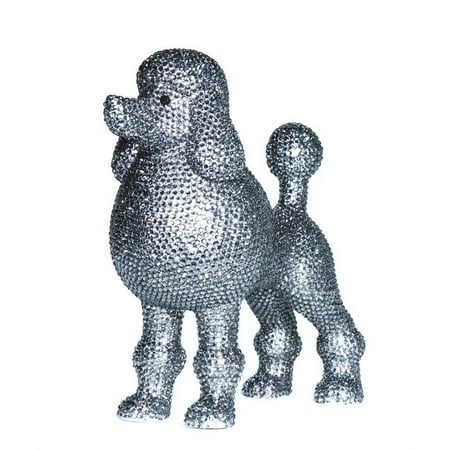 Graphite Tail - Interior Illusions Plus Graphite Rhinestone Poodle Decoration - 11