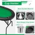 thumbnail image 6 of AVAWING 30" Upgraded Foldable Poker Table for 8 Players Storage Bag Included No Assembly Required, 6 of 8