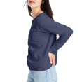 thumbnail image 2 of Hanes Womens ComfortSoft EcoSmart Crewneck Sweatshirt, M, Navy Heather, 2 of 7