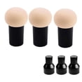 thumbnail image 1 of Esponja de maquillaje de hongos, licuadora cosmética, esponja facial sin látex, esponja de maquillaje con mango, estuche para corrector, crema BB, herramientas de maquillaje (paquete de 3,, 1 of 5