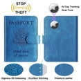thumbnail image 2 of Funda de piel con cierre de pasaporte y bloqueo RFID, 2 of 9