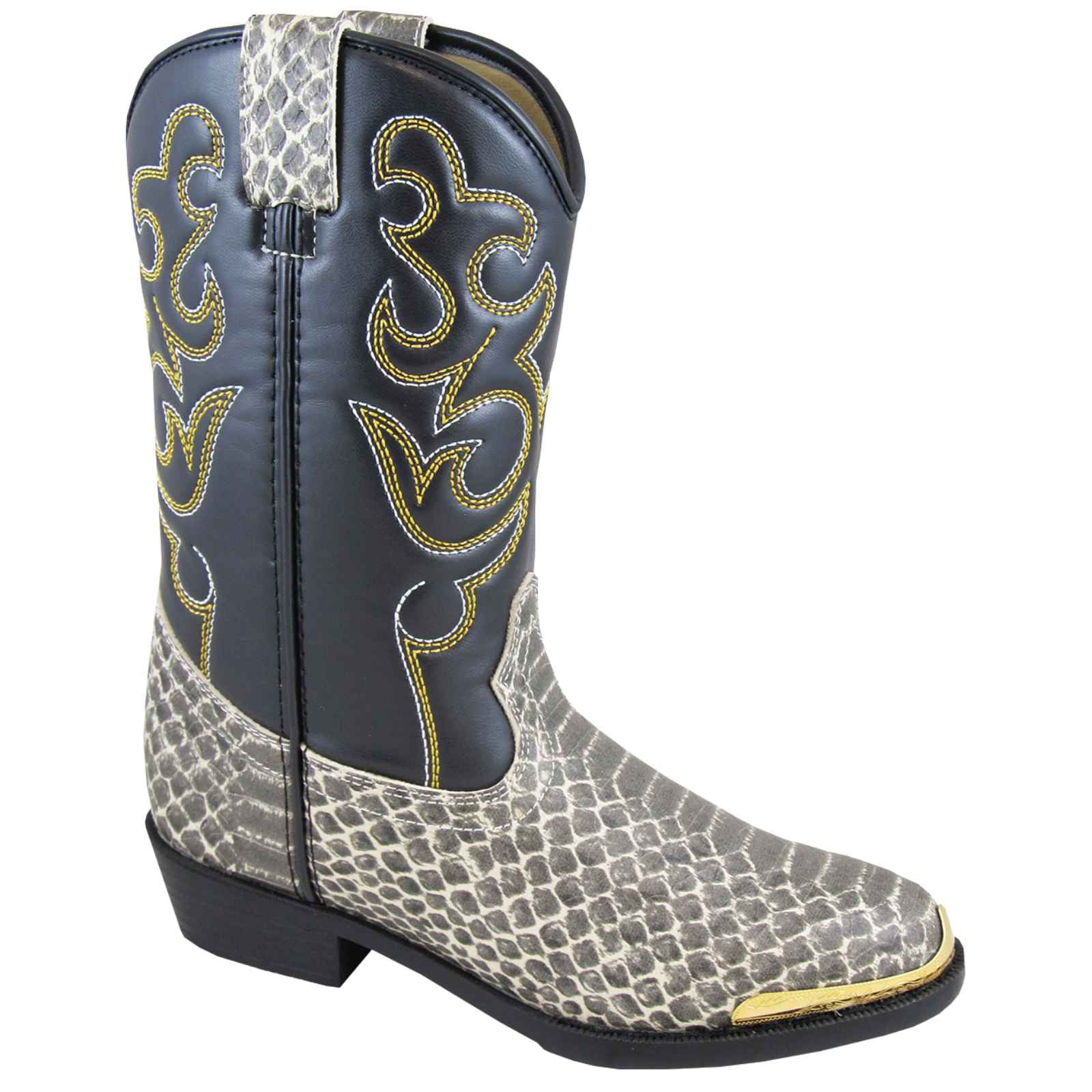 smoky mountain boys snake print cowboy boot round toe grey Walmart