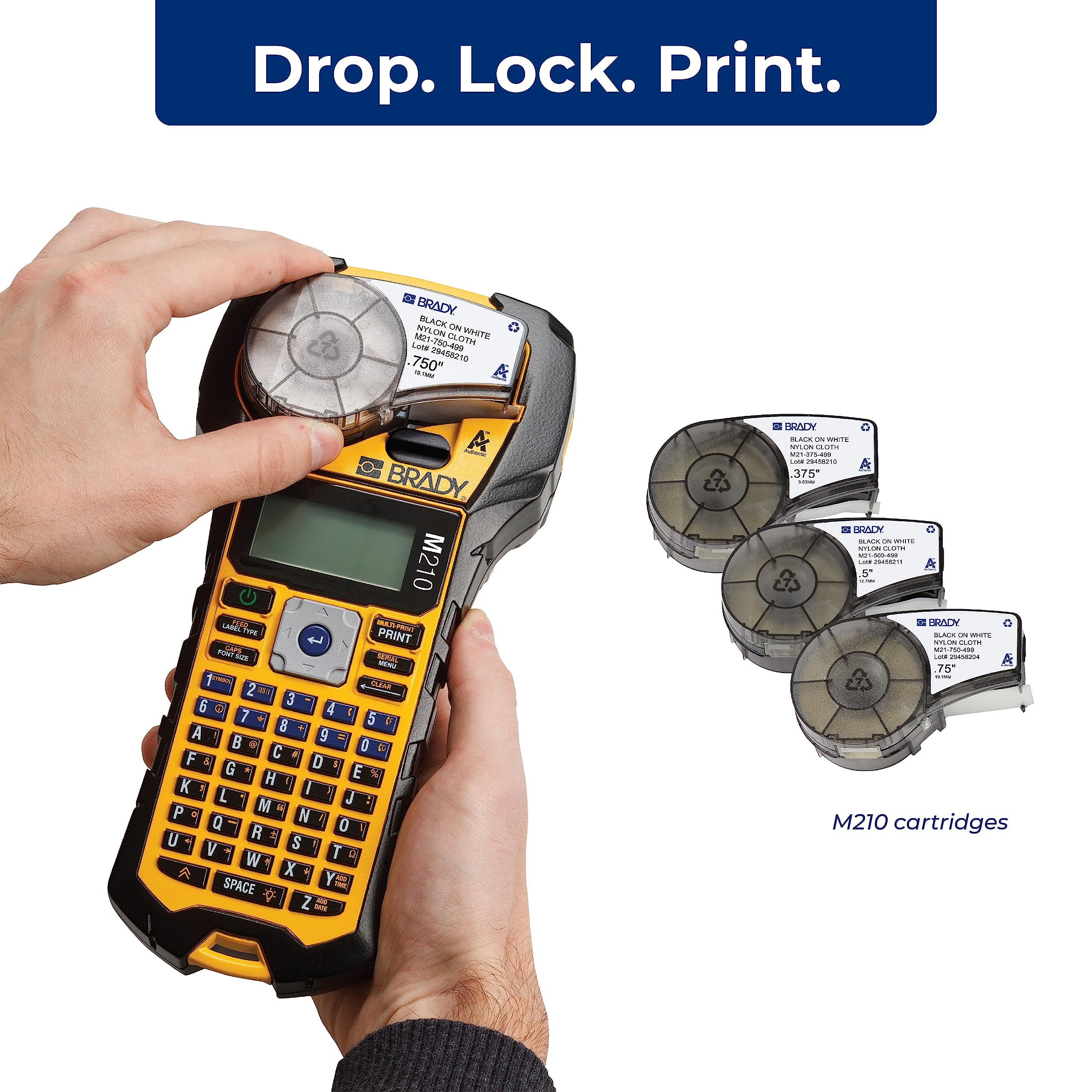 Brady M210 Portable Label Printer Kit Yellow/Black