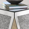 thumbnail image 4 of Mirrored Desk And Chair , American Style, For Living Room, 13.97x13.97x23.18 In Silver End Table, Elegant Design, No Assembly Required, 13x13x23, 4 of 6