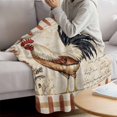 thumbnail image 3 of Vintage Rooster Blanket Soft Cozy Warm Throw Blanket for Couch, Plush Fuzzy Flannel Fleece Blankets for Sofa, Watercolor Spring Floral Farmhouse Animals Bed Blankets Gifts for Men, 50"x80", 3 of 9