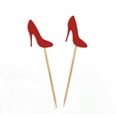 thumbnail image 2 of Darling Souvenir High Heel Bridal Shower Cupcake Toppers Wedding Birthday Party Dessert Decorations - Pack Of 40, 2 of 5