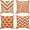 Orange, variant on Throw Pillow Covers Home Decor Set of 4 Orange Stripe Geometric Vintage Retro Contemporary Pillow Cases Decorative 18 x 18 Inches Outdoor Cushion Couch Sofa Pillowcases