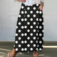 thumbnail image 2 of Cavosen Winter Skirts for Women Elastic Waist Midi Skirts Polka Dots Skirts Elegant Workout Cocktail Party Skirt with Pocket, 2 of 5