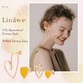 thumbnail image 2 of Linawe Yellow Heart Earrings for Women Trendy, Hypoallergenic Stainless Steel Rose Gold Stud Earrings Set for Multiple Piercing, Cute Preppy Y2K Unique Cartilage Tragus Jewelry, 2 of 6