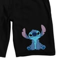 thumbnail image 2 of Lilo & Stitch Sitting Pose Adult Black Sleep Pajama Shorts-Medium, 2 of 5