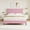 Pink Full, variant on Senfot Twin Platform Bed Frame,Heavy-Duty Platform Bed Frame with Upholstered Headboard and Wooden Slats Support,No Box Spring Needed,Upholstered Mattress Foundation,Easy Assembly,Noise Free,Pink