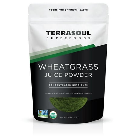 - Terrasoul Superfoods Organic Wheatgrass Juice Powder, 5.0 Oz
