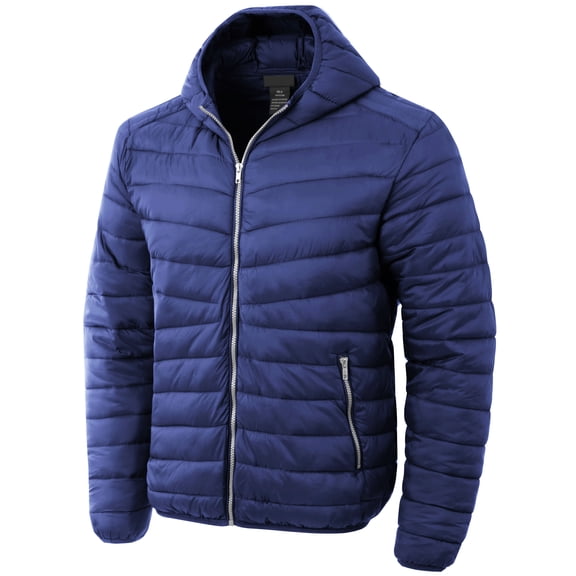 Ma Croix Mens Lightweight Puffer Jacket Alternative Down Quilted Hiking Parka with Hood