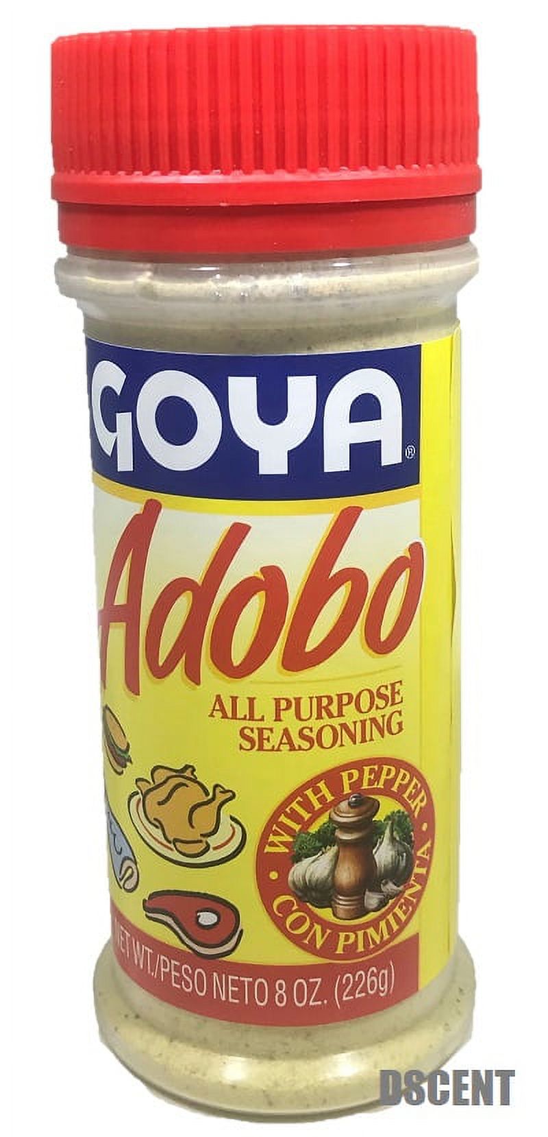 2Pack Goya Adobo All Purpose Seasoning 1 with Pepper, 1 Without Pepper 8 oz each