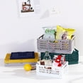 thumbnail image 4 of 4pcs Desktop Storage Plastic Folding Collapsible Stackable Durable Crate, 4 of 13