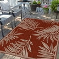 thumbnail image 2 of Indoor/Outdoor Area Rug/ Runner/ Doormat- Black&Gray & Ivory&Blue&Natural&Black & Red & Taupe Ivory&Green Color -Machine Washable, Weather and UV Resistant-Liana Ivory & Red 9'x12', 2 of 5