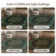 thumbnail image 7 of ODIKA 3'x5' Washable Throw Rug Snake Serpent Forest Motif Botanical Scroll Border Vine Decorative for Entryway, Kitchen, Mudroom, Stain Resistant, Low Profile, Non-Slip, 7 of 7