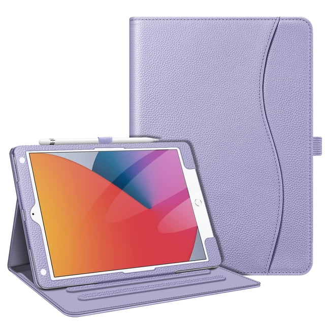 Funda Fintie para iPad 9ª, 8ª y 7ª generación de 10,2 pulgadas con soporte, color lila