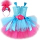 thumbnail image 2 of Vestido de tutú de Trolls para niñas, disfraces de cumpleaños de princesa amapola para niños, elfos mágicos, vestidos de Halloween, trajes de flores de hadas para niñas Fivean unisex, 2 of 2