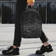 thumbnail image 2 of Easygdp Black And White Dotted Mochila Ligera de 15 Pulgadas para Estudiantes, Mochila Cómoda para la Escuela y Viajes, Correas Ajustables, 2 of 6