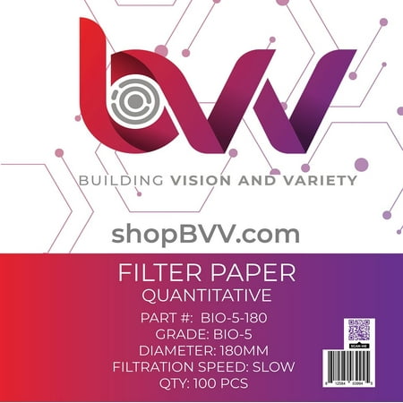 

BVV Ashless Filter Papers - 180MM - Qualitative